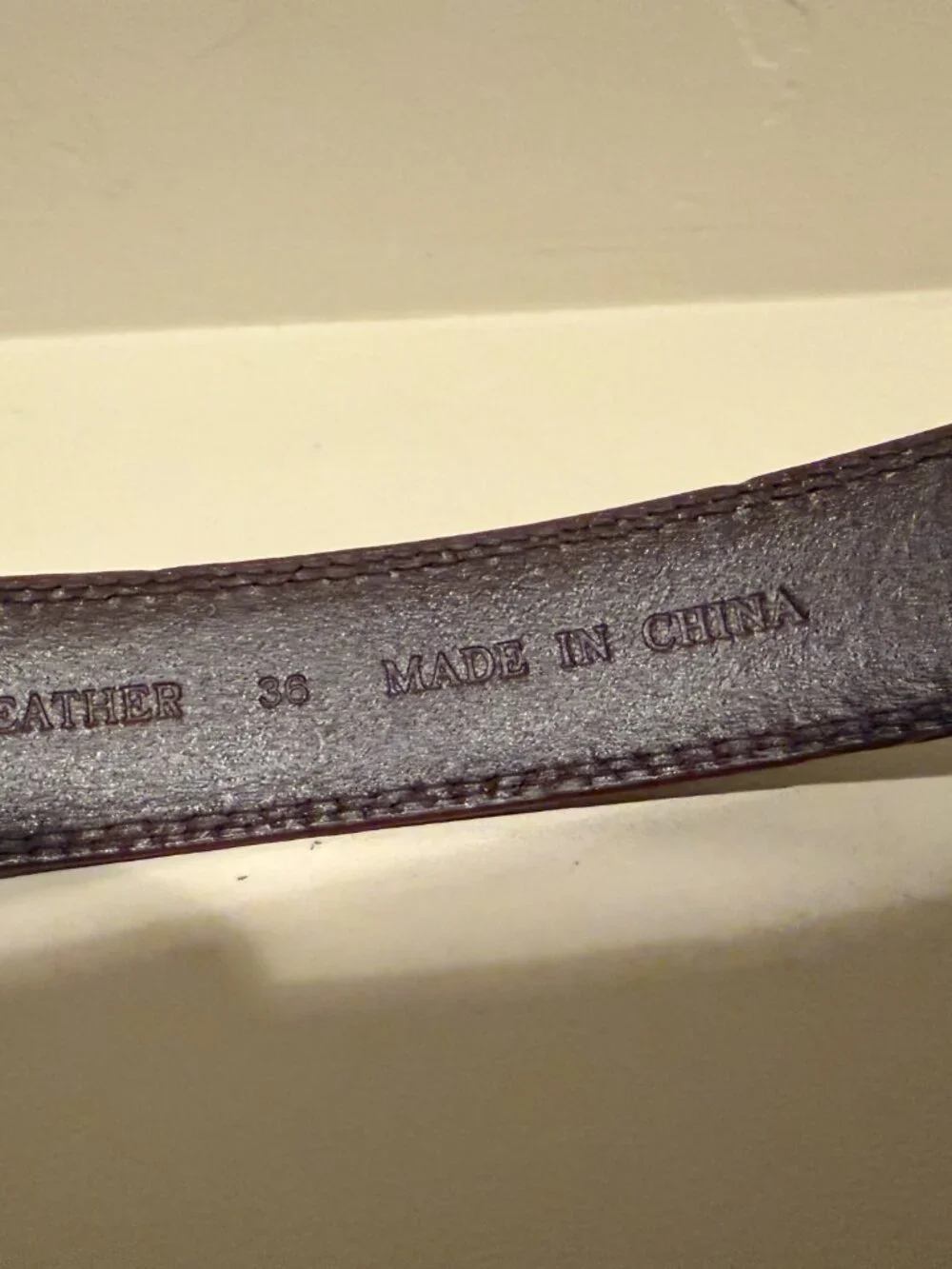 Izod Brown Leather Belt Size 36